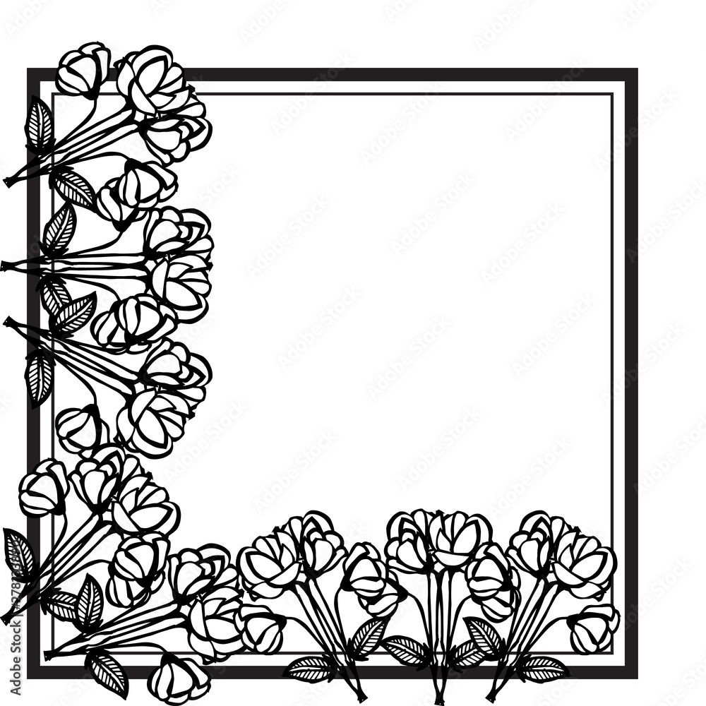 Floral frame isolated on white background. design greeting card and invitation card. Vector Floral frame isolated on white background. design greeting card and invitation card. Vector