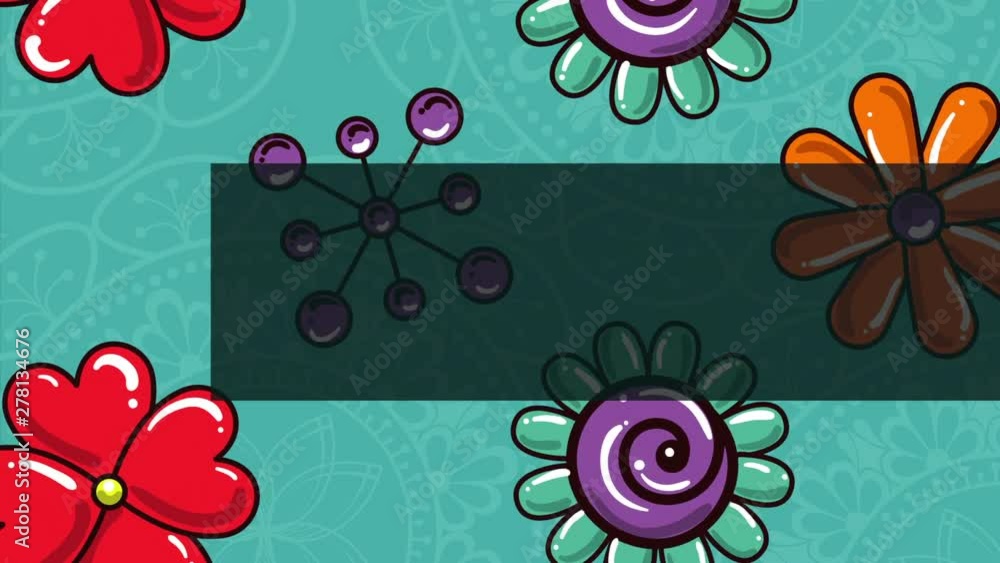 flowers garden with ethnic mandalas boho style pattern flowers garden with ethnic mandalas boho style pattern