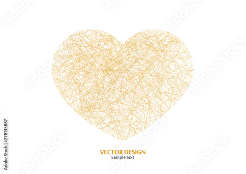 Heart icon. Sign texture of grunge texture isolated on white background. Concept illustration of World Heart Day. Symbol of romance, love, passion, wedding.