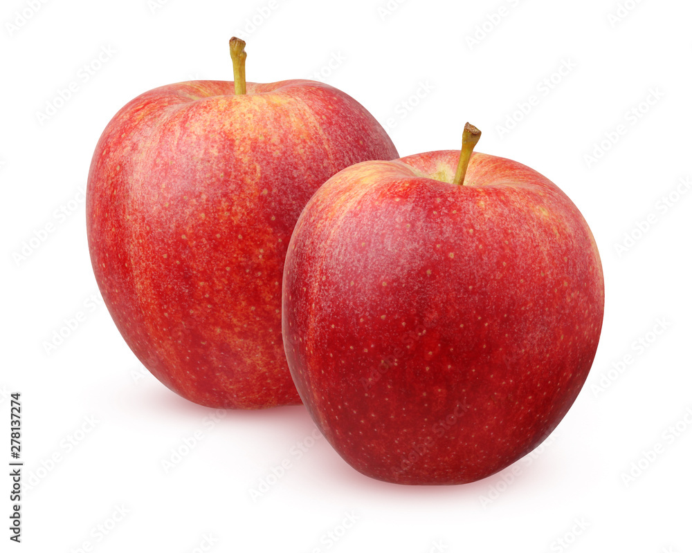 red striped Apple isolated on white background. red striped Apple isolated on white background.