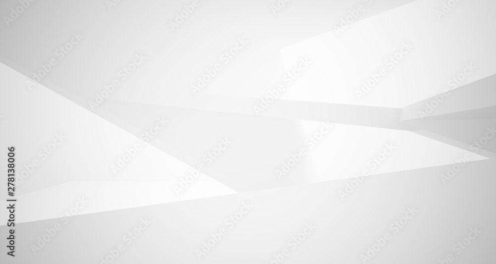 Abstract white minimalistic architectural interior with window. 3D illustration and rendering. Abstract white minimalistic architectural interior with window. 3D illustration and rendering.