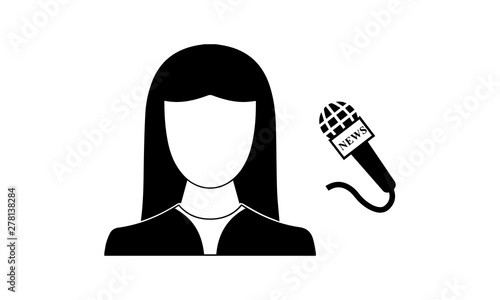 News anchor icon for media and journalism