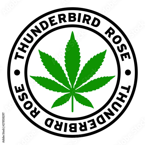 Round Thunderbird Rose Marijuana Strain Clipart