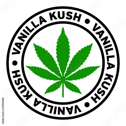 Round Vanilla Kush Marijuana Strain Clipart