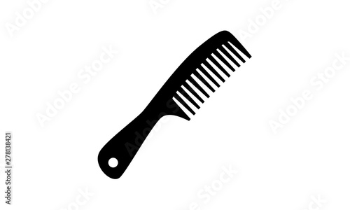 Comb one line icon concept. Comb one flat vector symbol, sign, outline illustration.