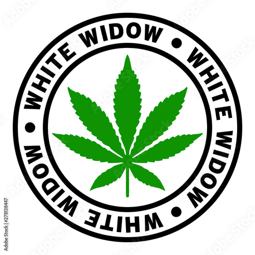 Round White Widow Marijuana Strain Clipart