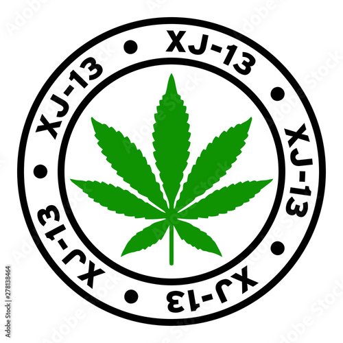 Round XJ-13 Marijuana Strain Clipart