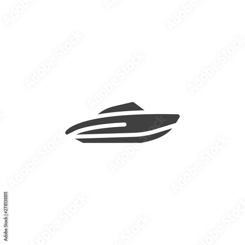 Water Scooter vector icon. Speedboat filled flat sign for mobile concept and web design. Motorboat, powerboat glyph icon. Symbol, logo illustration. Vector graphics