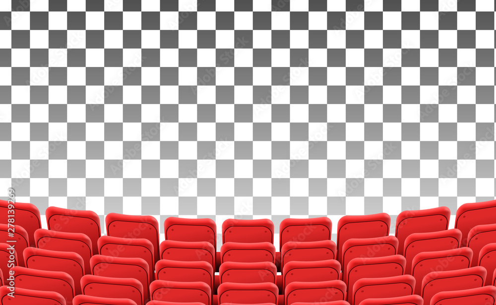 Obraz premium empty red seats at the front theater movie isolated template