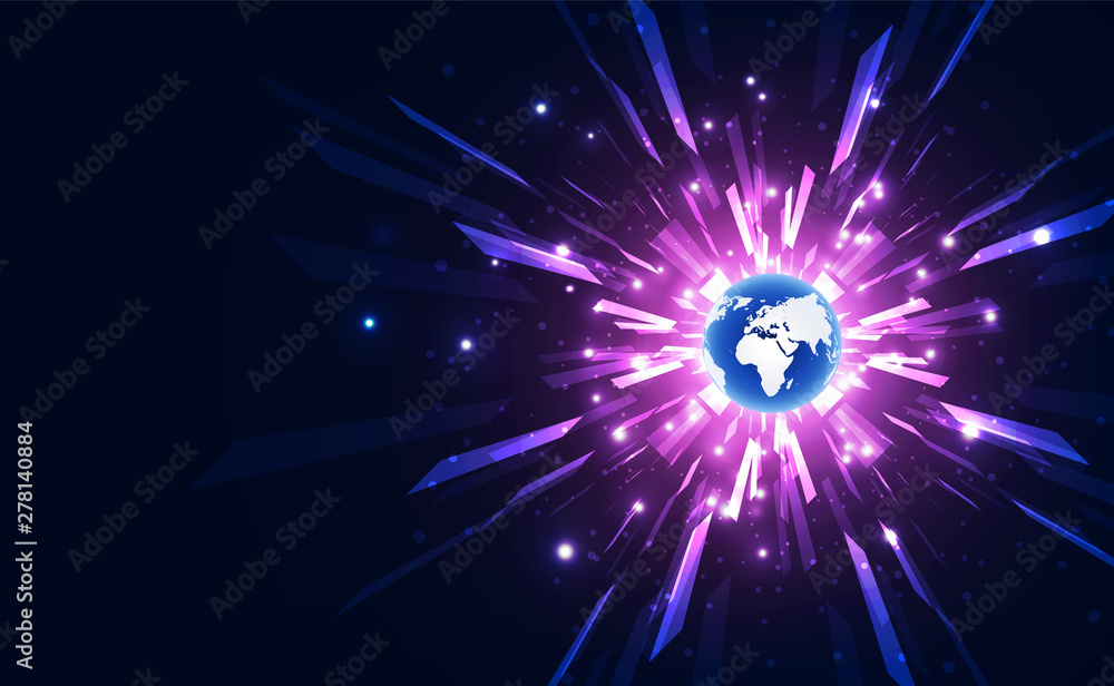 Naklejka premium vector digital global technology concept, abstract background