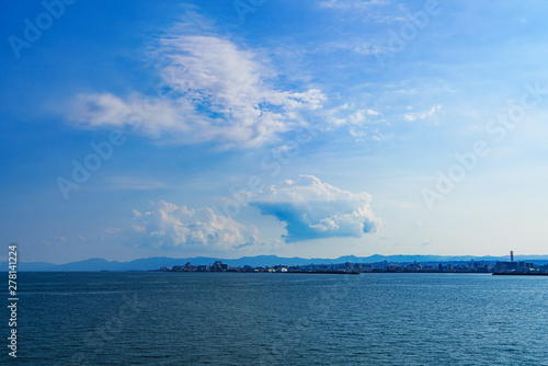 landscape of Kagoshima bay in Kagoshima Japan 