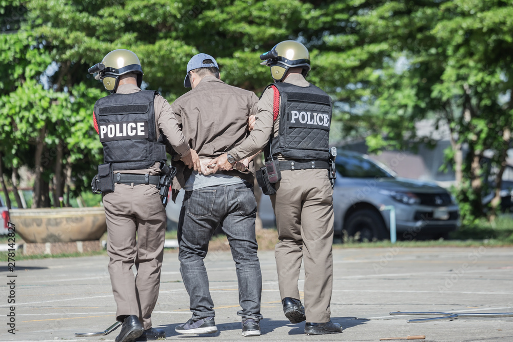 police arrest handcuffs