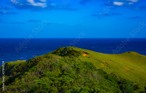 Miyakozaki promontory near the blue ocean in Amami oshima Kagoshima photo