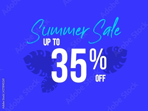Summer Sale up to 35 percent off poster