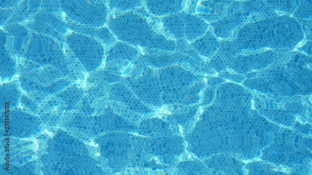 Vibrant celeste waters in a swimming pool in Alanya resort in summer in slo-mo Vibrant celeste waters in a swimming pool in Alanya resort in summer in slo-mo