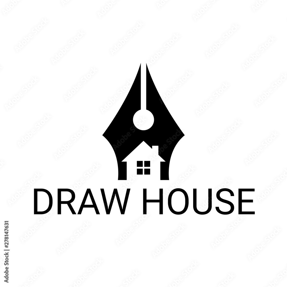 House Icon - Isolated On Black Background. Vector Illustration, Graphic Design. For Web, Websites, Print Material House Icon - Isolated On Black Background. Vector Illustration, Graphic Design. For Web, Websites, Print Material