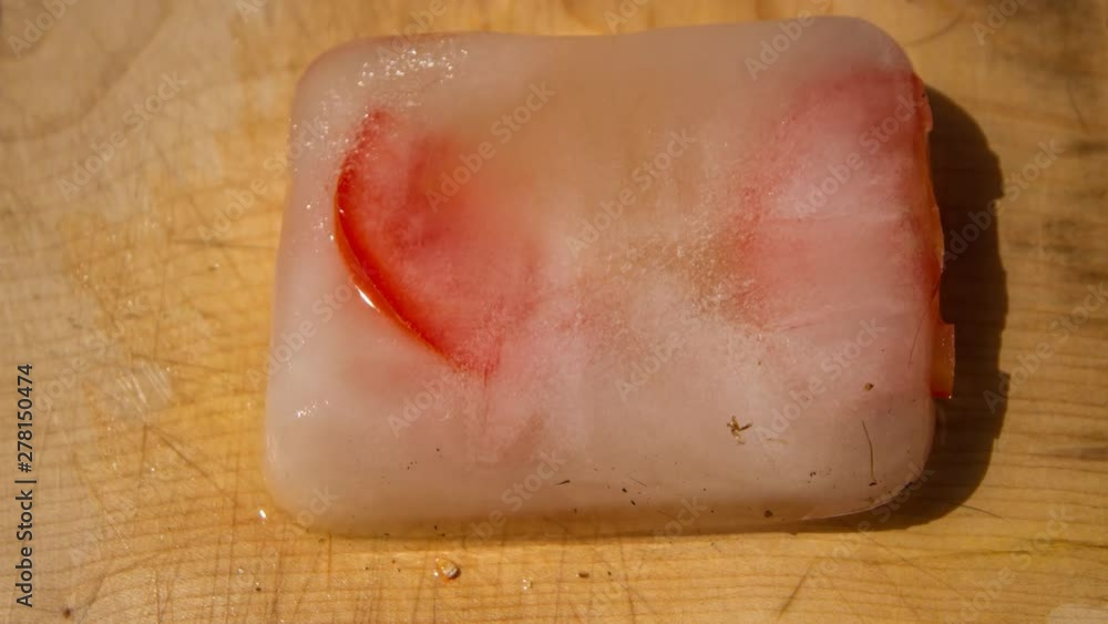 frozen slice of tomato that melts frozen slice of tomato that melts