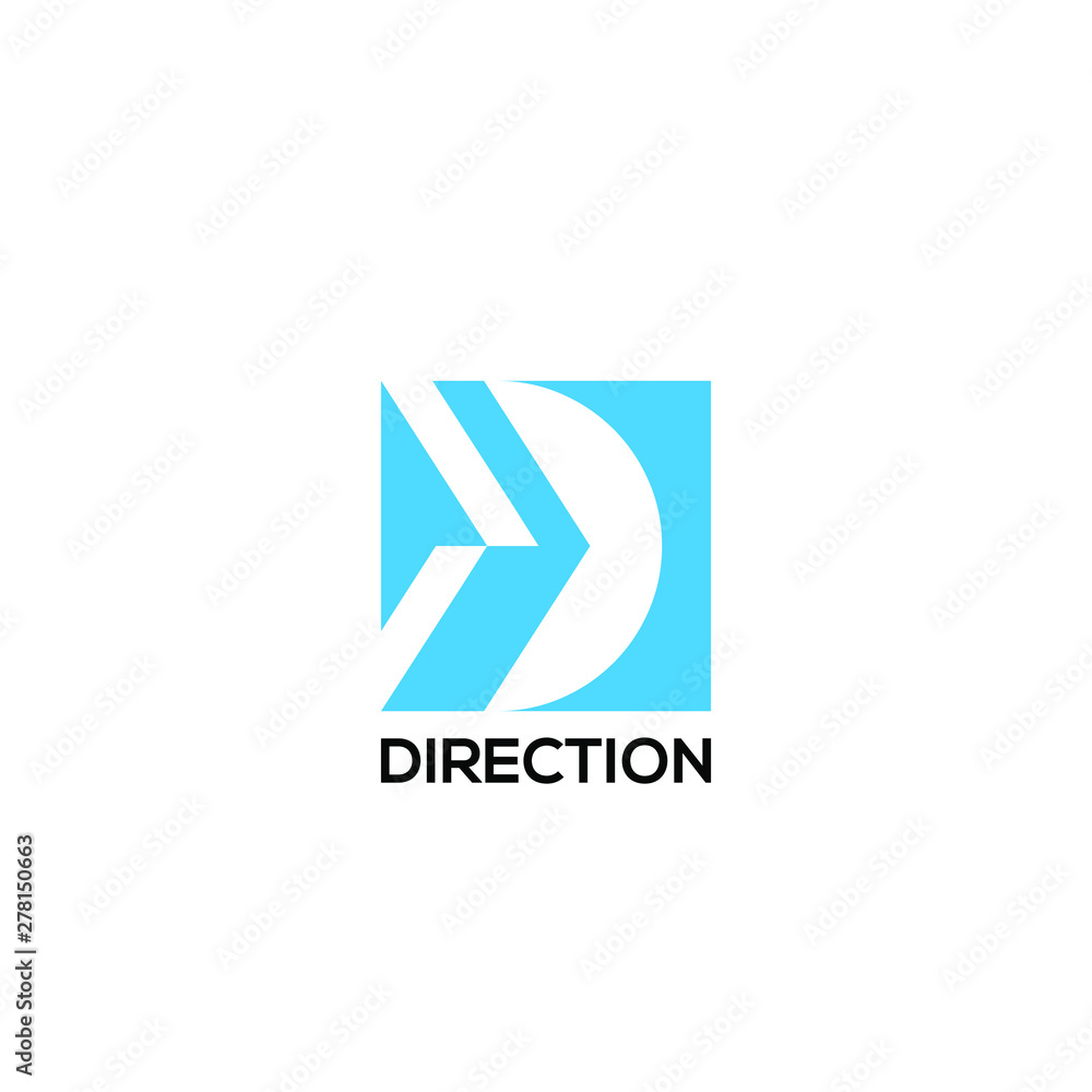 Square logo with abstract letter D design inspiration Square logo with abstract letter D design inspiration