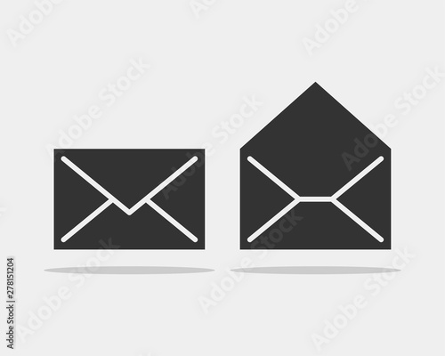 Set envelop icons letter. Envelope icon vector template. Mail symbol element. Mailing sign for web or print design.