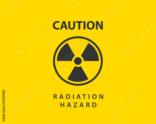 Radiation icon vector. Warning radioactive sign danger symbol.