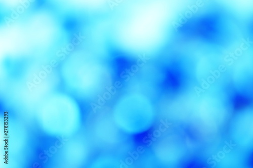 Blue color abstract background with blurred defocus bokeh light
