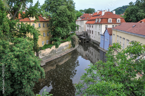 PRAGUE, CZECH - MAY 2009: Old water mill in the old town.