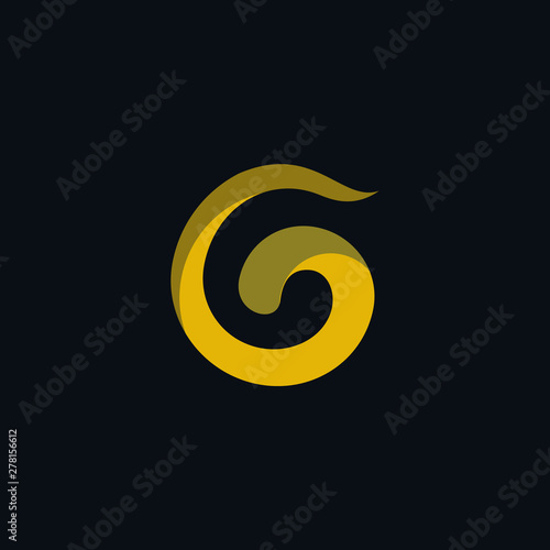 G logo design circle spiral