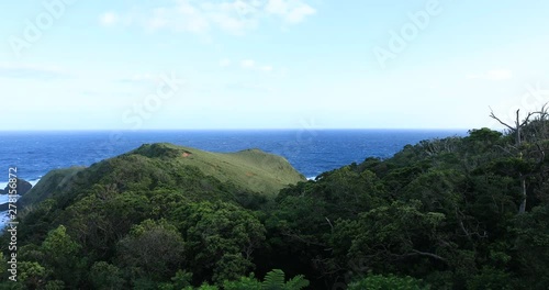 Miyakozaki promontory near the blue ocean in Amami oshima Kagoshima photo