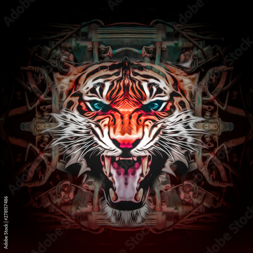 Abstract tiger pattern for graphic design