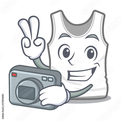 Photographer undershirt folded in a cartoon closet