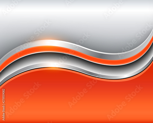 Abstract background silver orange