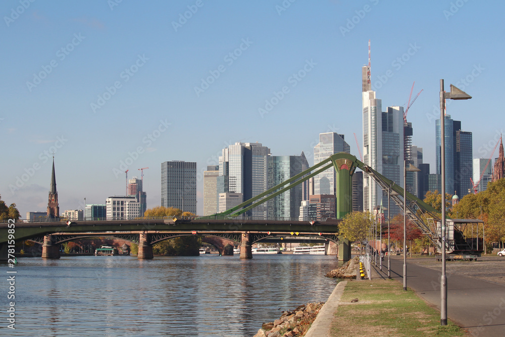 Naklejka premium Downtown in Frankfurt in the city center, Germany