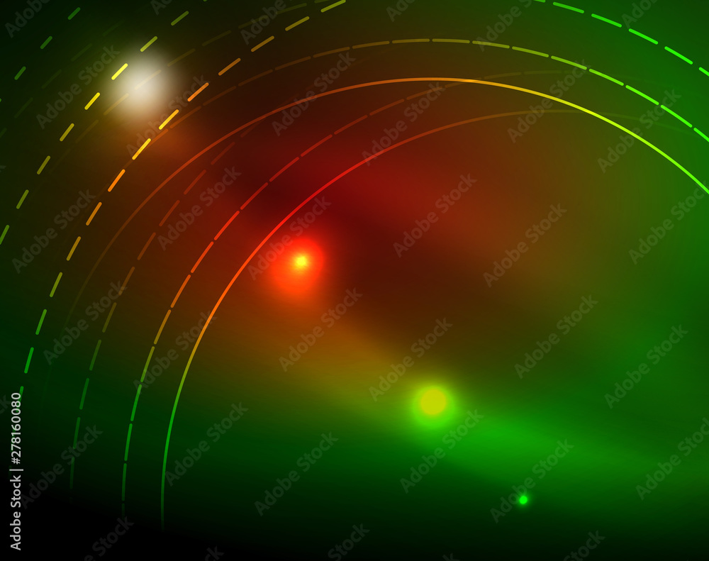 Neon circles abstract background Neon circles abstract background