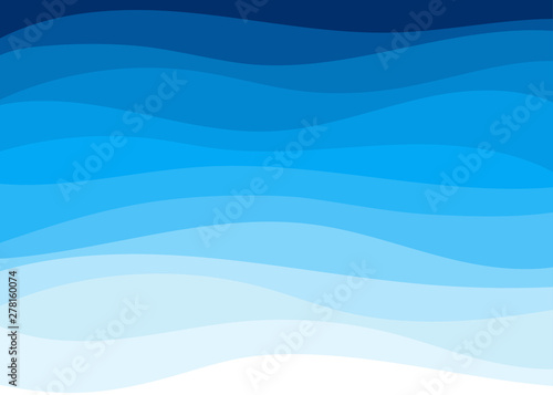 Abstract blue sea water wave shape concept background