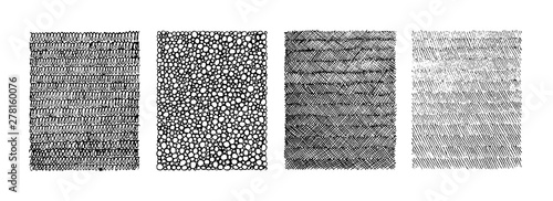 Set of hand drawn ink patterns.