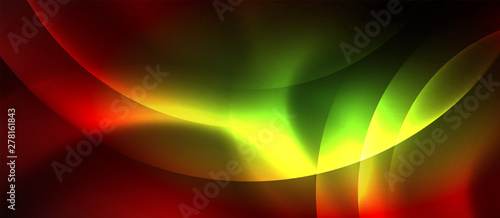 Shiny neon circles abstract background