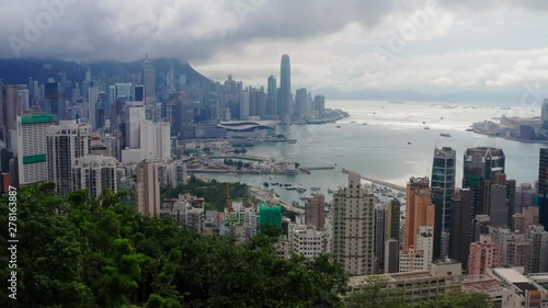 Wallpaper Mural Top view of Hong Kong city Torontodigital.ca
