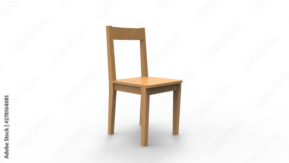 3d rendering of a wooden chair isolated in studio background 3d rendering of a wooden chair isolated in studio background