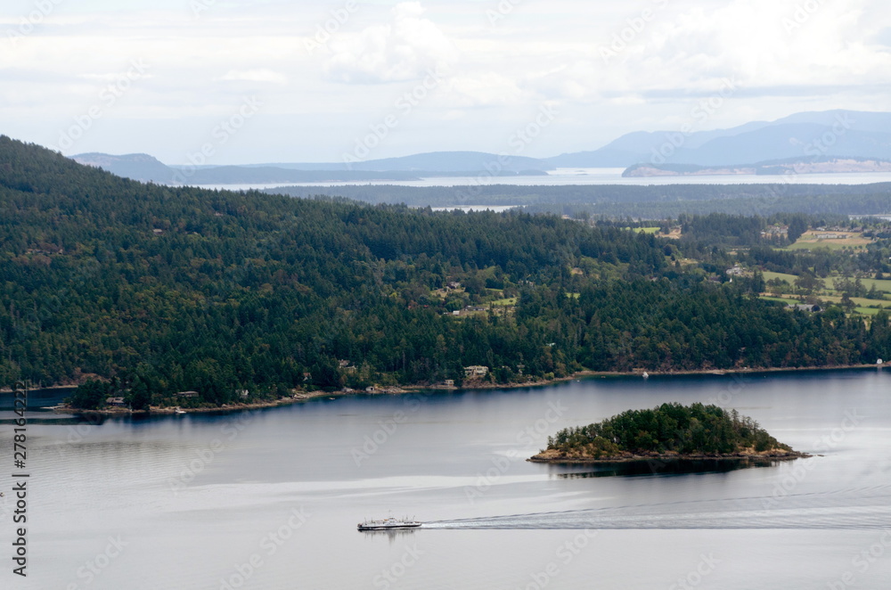 A panoramic view of Saanich Inlet