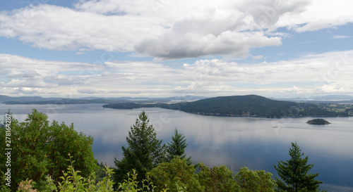 A panoramic view of Saanich Inlet