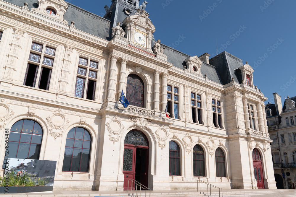 Town city Hall Hotel de Ville in Poitiers France