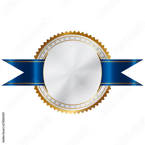 Vector illustration of gold seal