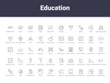 education outline icons