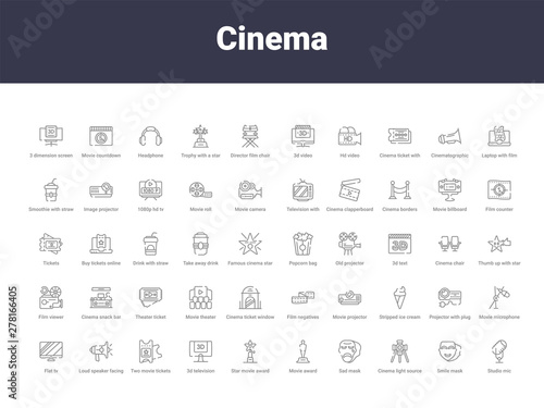 cinema outline icons