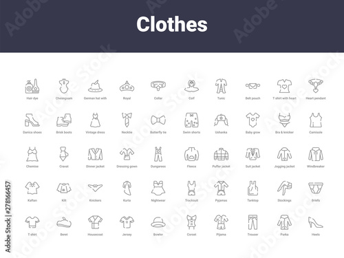 clothes outline icons
