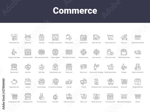 commerce outline icons