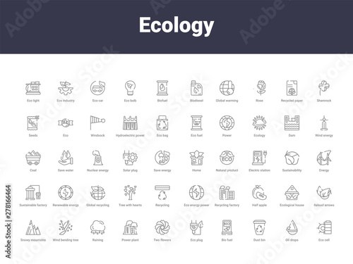 ecology outline icons