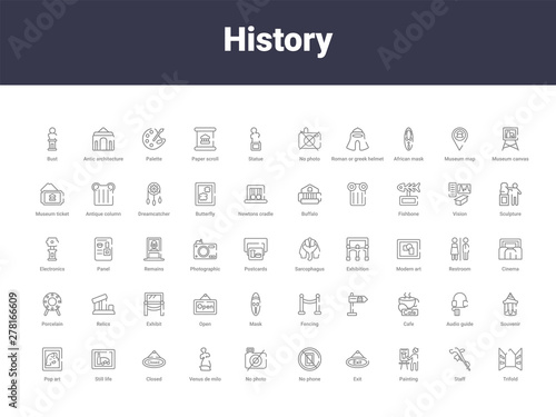 history outline icons