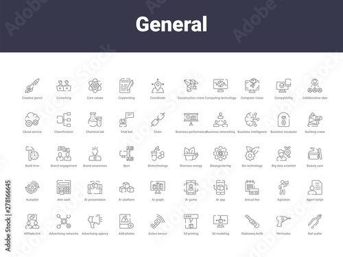 general outline icons