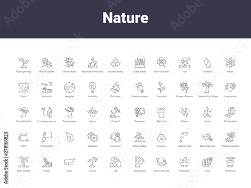 nature outline icons